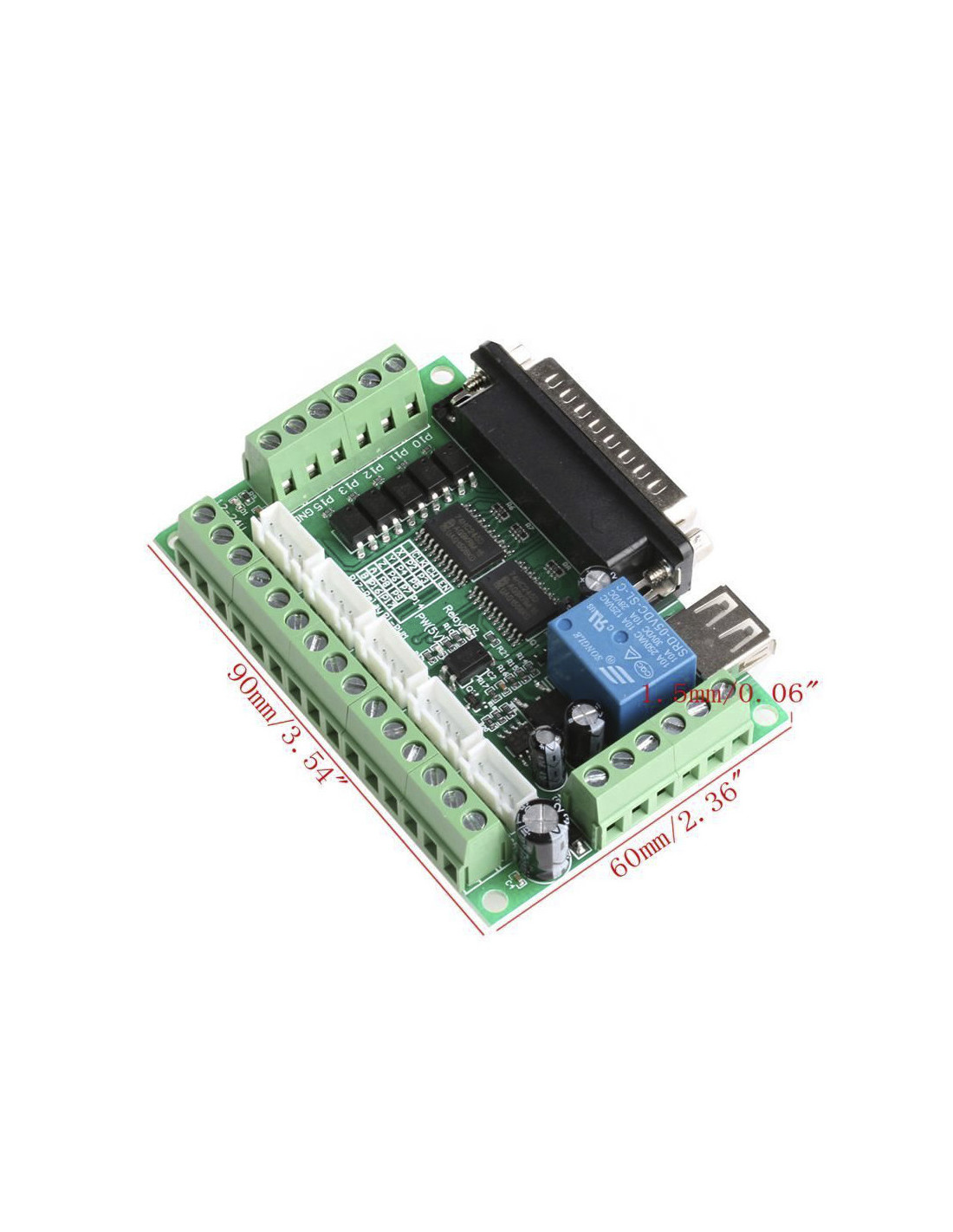 CNC-controller op til 5 MACH3-kompatible motorer