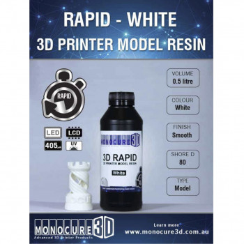Resina para impresora 3D SLA|DLP Monocure3D (500ml) - Blanca
