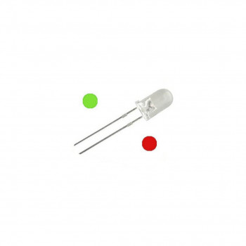 Diodo LED Bicolor 5mm, Rojo-Verde (10uds)