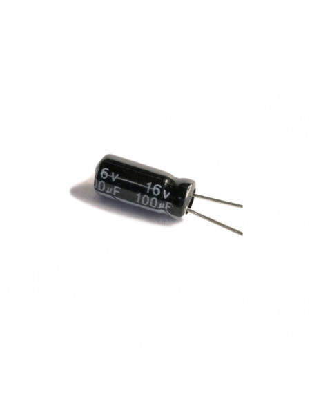 Condensador electrolítico 100uF 16V (10uds)