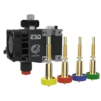 E3D RapidChange Revo™ Hemera XS - Kit de boquillas totalmente cargadas de 1,75 mm y 24 V.