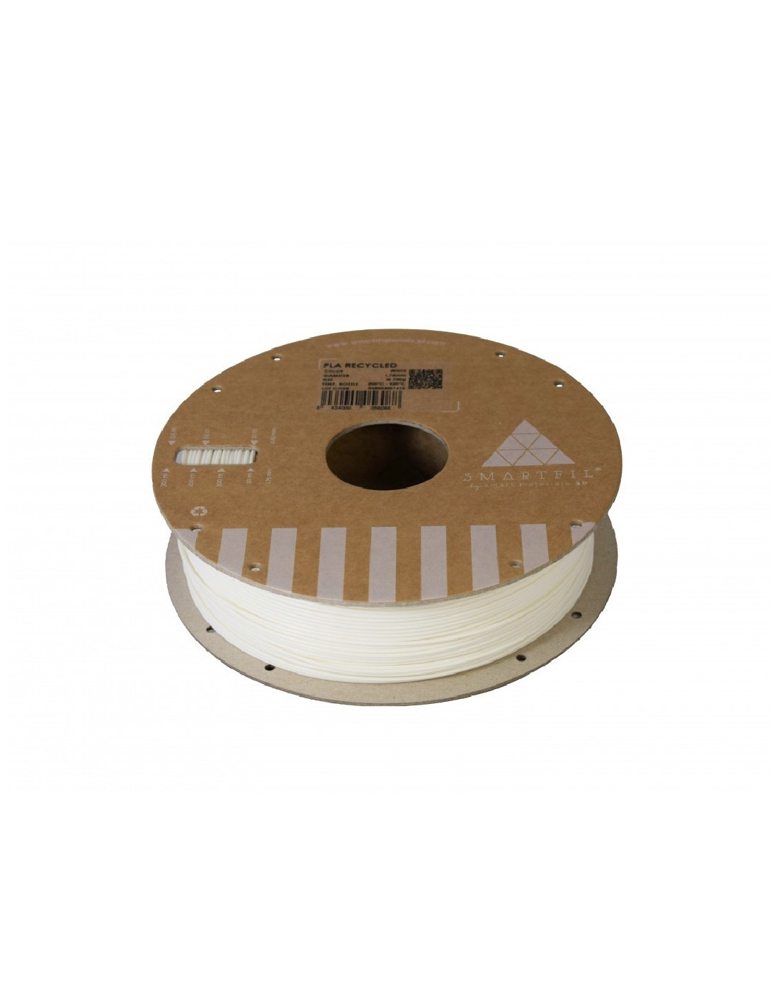 Filamento PLA Reciclado de Smartfil 1,75 mm (0,75Kg) - White