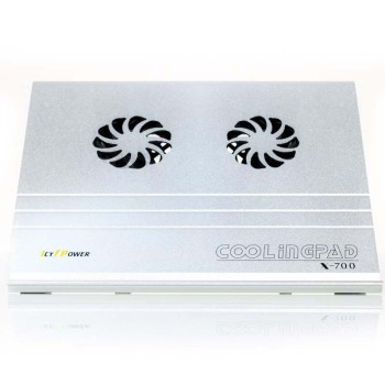 CoolingPad-X700 Base de refroidissement en aluminium pour ordinateur portable avec hub USB