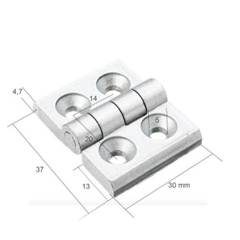 Bisagra 20x20 para perfil 2020 de aluminio