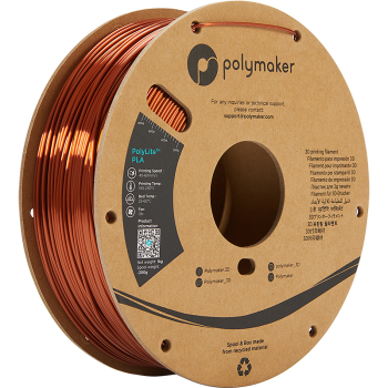 Polymaker PolyLite PLA : 3D-Druck Filament : 1,75 mm (1Kg) : Silk Bronze