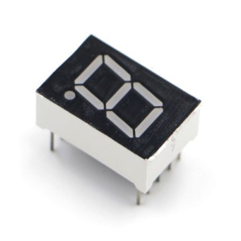 7-segment common cathode display, 1 digit