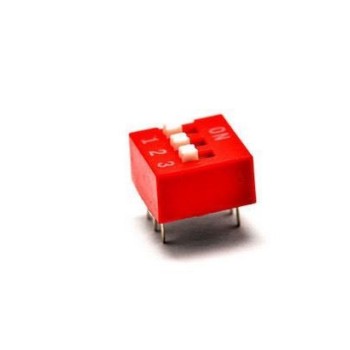 DIP-switch, 3-pin, 2 stk.