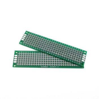 Perforated PCB board 2x8cm, double sided, 2 pcs.