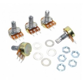 100 Kohm Linear Potentiometer, 5 pcs.