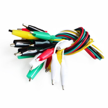 Cables de pruebas, tipo cocodrilo, 5uds en 5 colores
