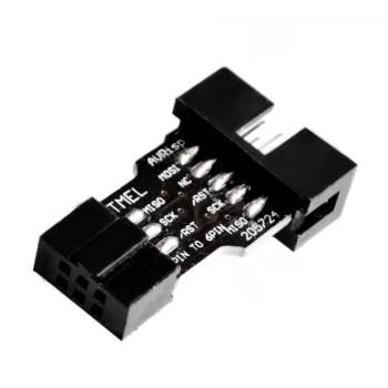 10-pin til 6-pin adapter til AVRISP MKII USBASP STK500