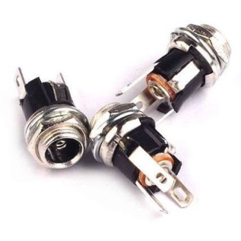 DC jack type female connector, 2 pcs.