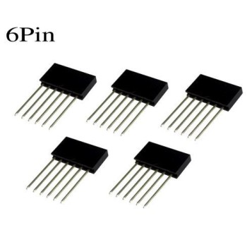 Conector de tomada de 6 pinos para Arduino, 4 peças.