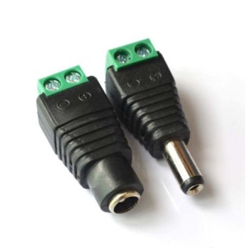 DC Power Jack connectors, male and female 5,5X2,1mm