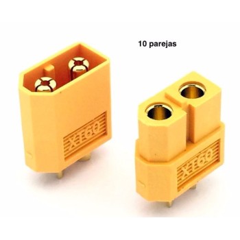 Connecteurs lipo, XT60, M-H (paire) 10 pcs