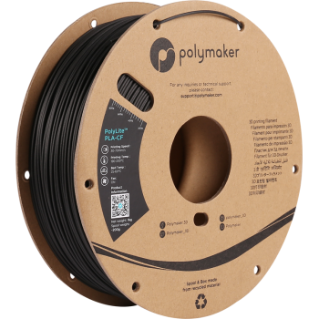 Polymaker PolyLite PLA-CF | Filamento para impressão 3D | 1,75 mm (1Kg) | Preto