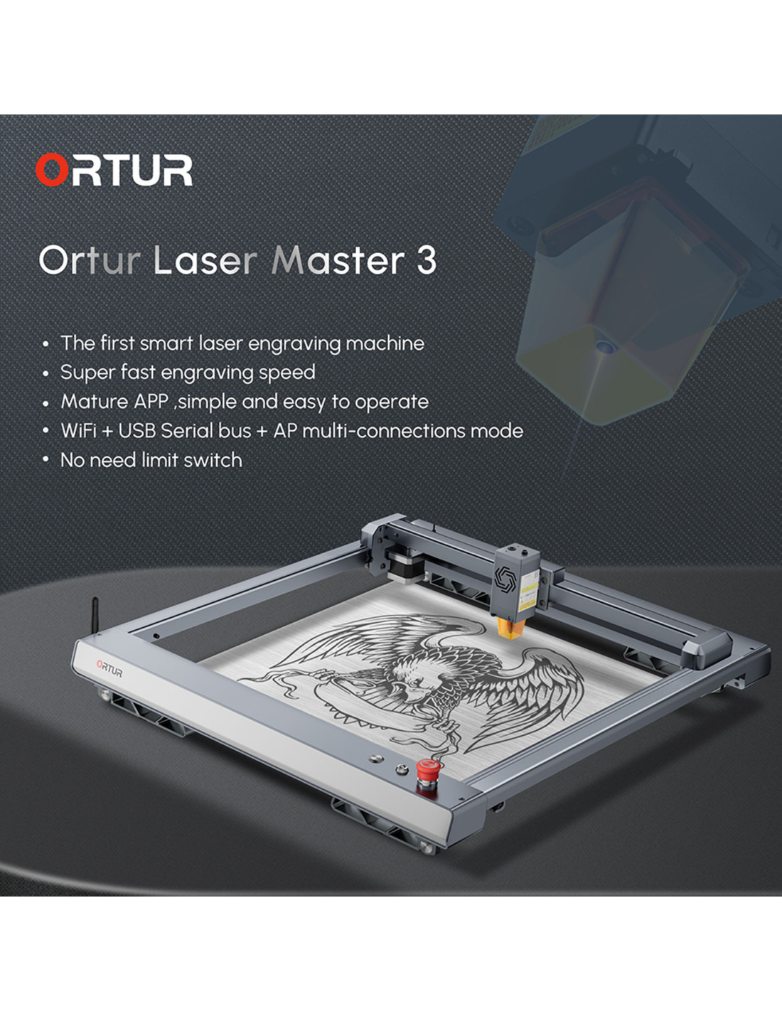 Ortur Laser Master 3 - Máquina de gravação e corte a laser - 10W