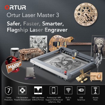 Ortur Laser Master 3 10W - Máquina de corte e gravação a laser