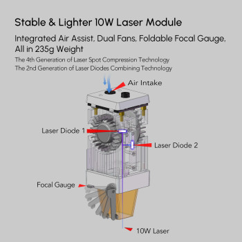 Ortur Laser Master 3 - Lasergraverings- og laserskæremaskine - 10W