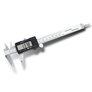 150mm, 6 inch caliper with LCD display, made of stainless steel.