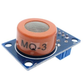 Gas sensor MQ-3, sensitive to Alcohol and Ethanol