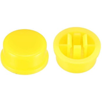 Tampa do interrutor , 12x12x7.3mm, 5 pcs, Amarelo