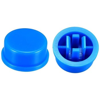 Tampa do interrutor , 12x12x7.3mm, 5 pcs, Azul