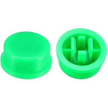 Tampa do interrutor , 12x12x7.3mm, 5 pcs, Verde