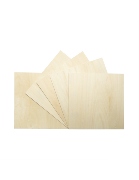 Tábuas de madeira de tília Snapmaker| 300x300x3 mm | Embalagem 5 pcs.