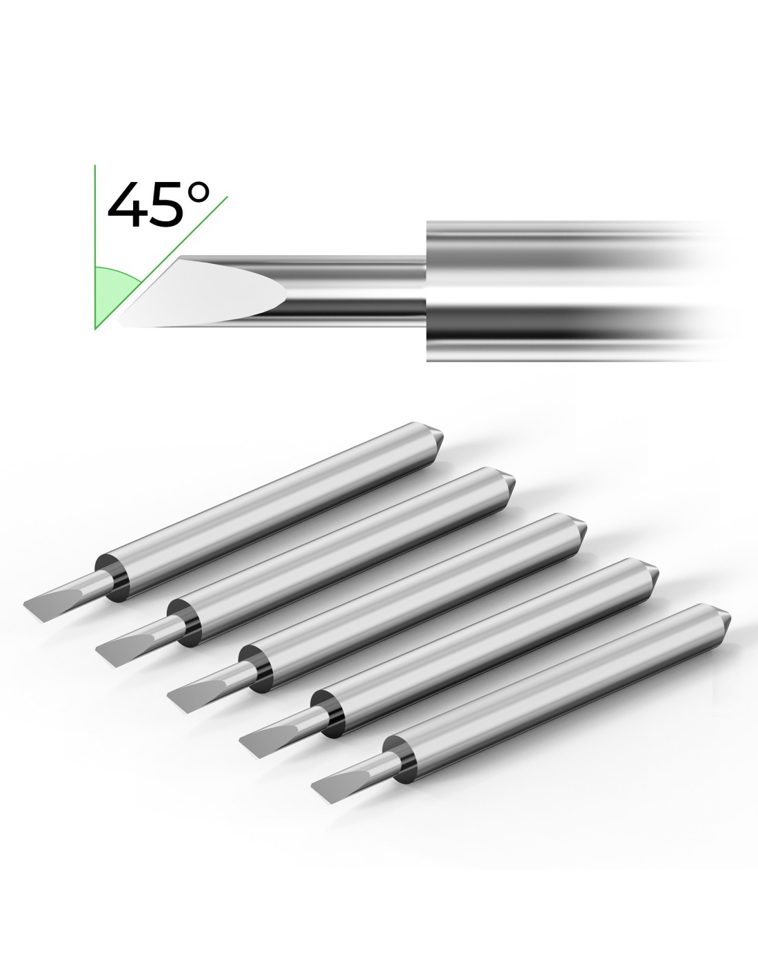 Lâminas de substituição xTool M1 45º - embalagem com 5 unidades