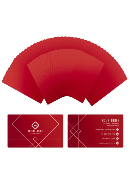 xTool Tarjetas de visita de metal - 60pcs | Rojo