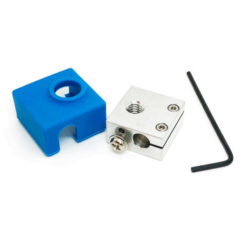 Micro Swiss Heater Block Upgrade with Silicone Sock pour CR10 / Ender 2 / Ender 3 / MK7, MK8, MK9