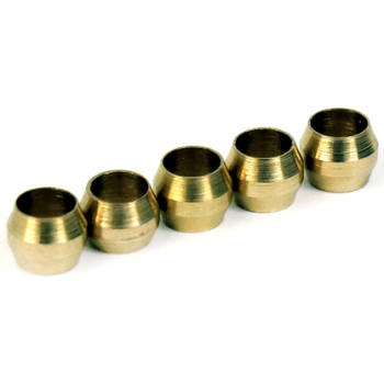Micro Swiss Spare 4mm brass Compression Sleeves (Pack of 5)