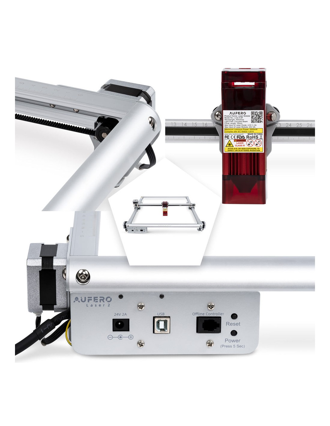 Ortur Aufero Laser 2 - Lasergraverings- og laserskæremaskine - 10W