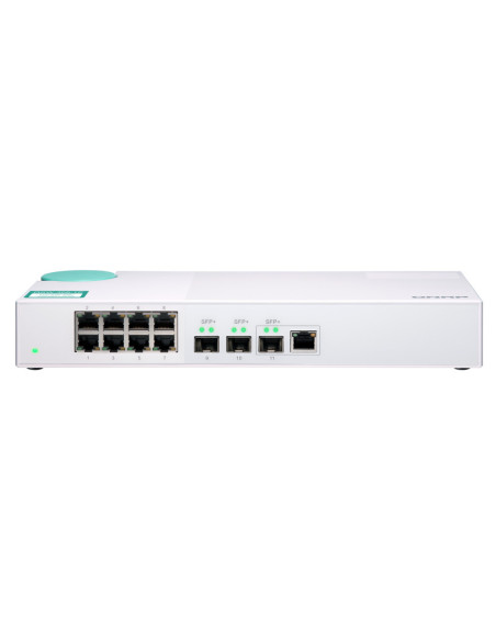  QSW-308S Switch 10GbE - 11 puertos (8 RJ45, 3 SFP+)