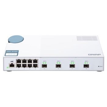 Switch  es  QSW-M408S Switch 10GbE - 12 puertos (8 RJ45, 4 SFP+), agregación de puertos 802.3ad