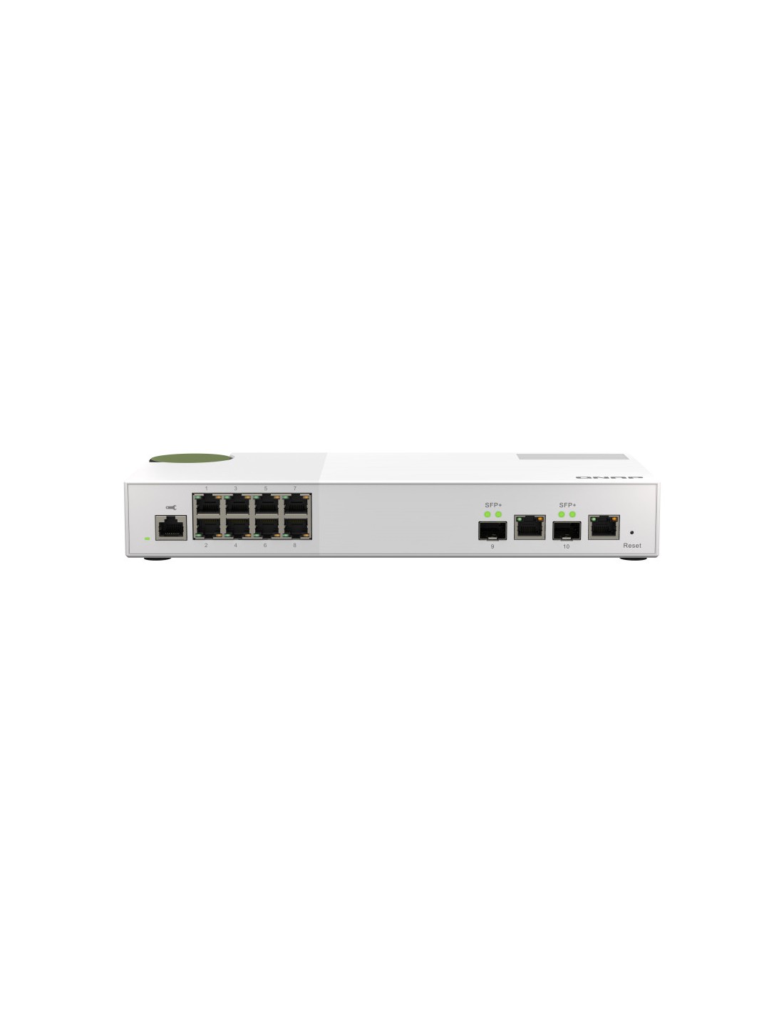  QSW-M2108-2C Switch 10GbE - 10 puertos (8 RJ45, 2 combo SFP+ RJ45), agregación de puertos 802.3ad