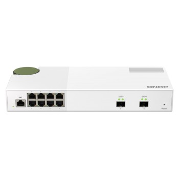  QSW-M2108-2S Switch 10GbE - 10 puertos (8 RJ45, 2 SFP+), agregación de puertos 802.3ad