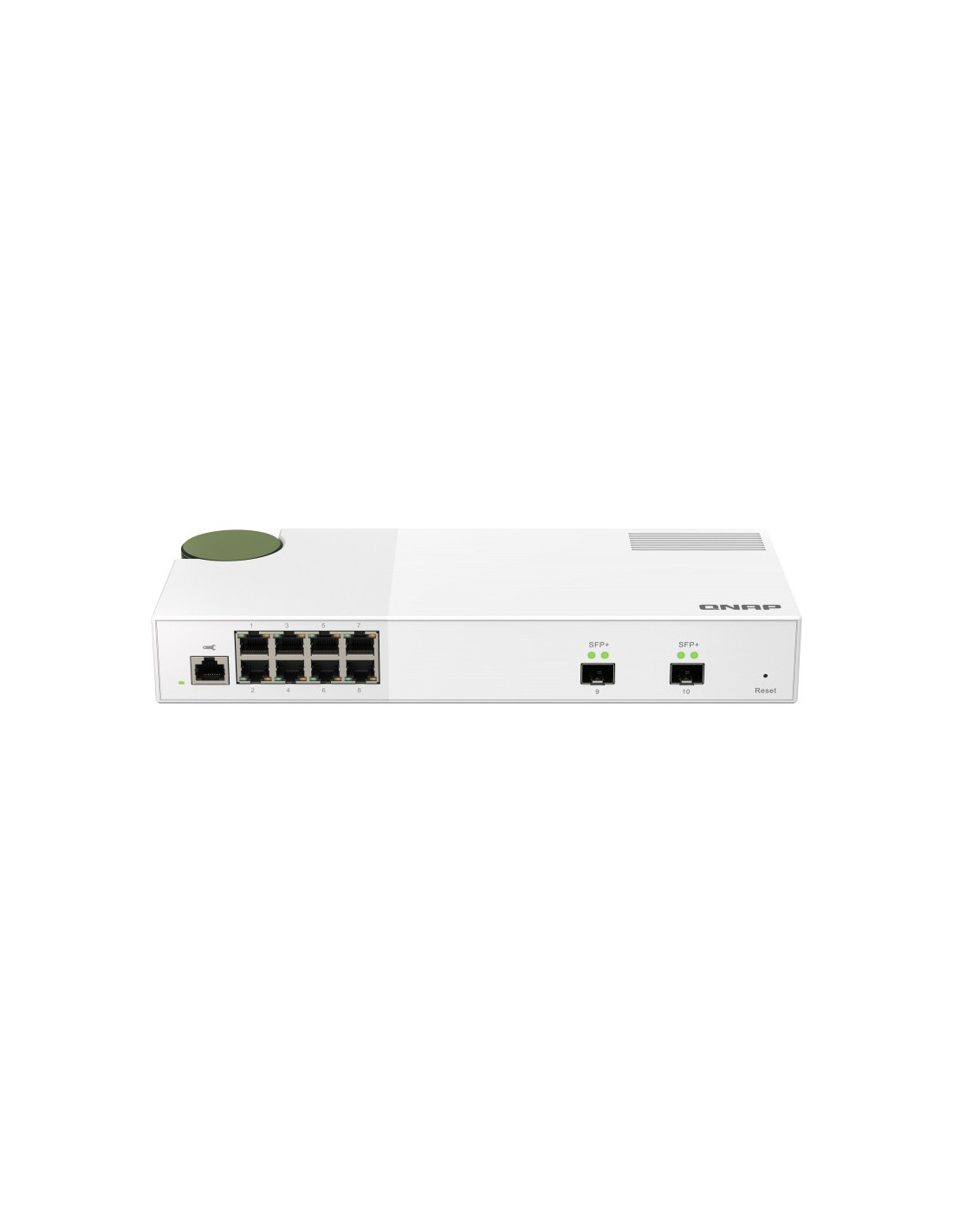  QSW-M2108-2S Switch 10GbE - 10 puertos (8 RJ45, 2 SFP+), agregación de puertos 802.3ad