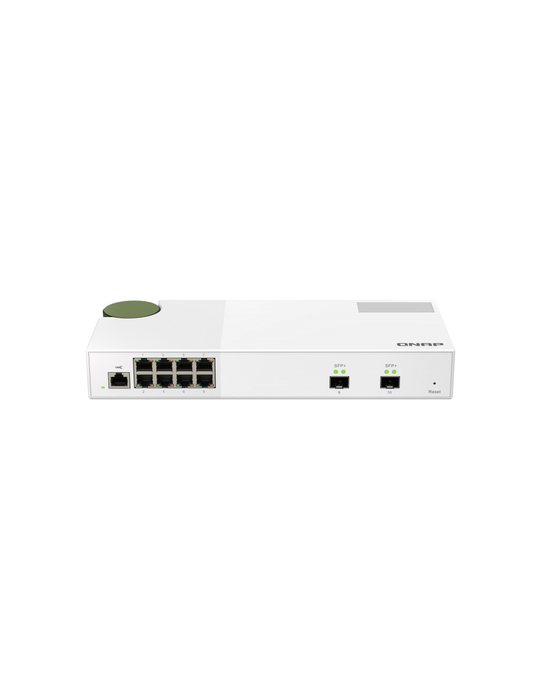 Switch  es  QSW-M2108-2S Switch 10GbE - 10 puertos (8 RJ45, 2 SFP+), agregación de puertos 802.3ad