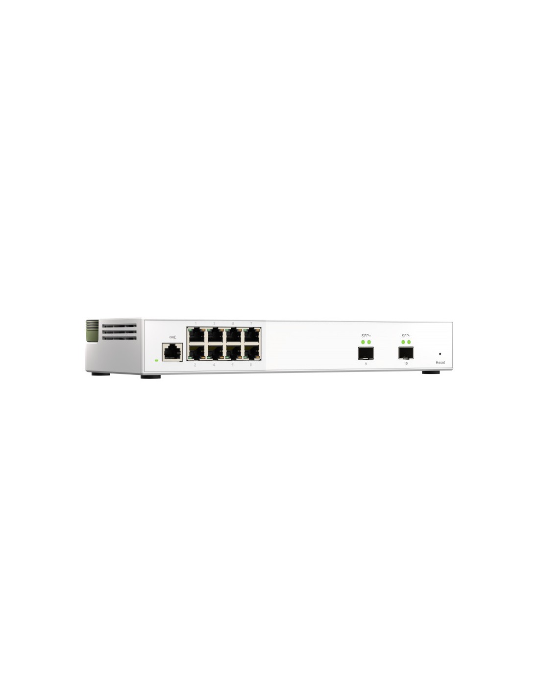  QSW-M2108-2S Switch 10GbE - 10 puertos (8 RJ45, 2 SFP+), agregación de puertos 802.3ad