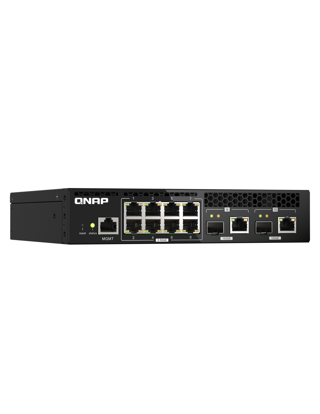  QSW-M2108R-2C Switch 10GbE - 10 puertos (8 RJ45, 2 RJ45 SFP+), agregación de puertos 802.3ad