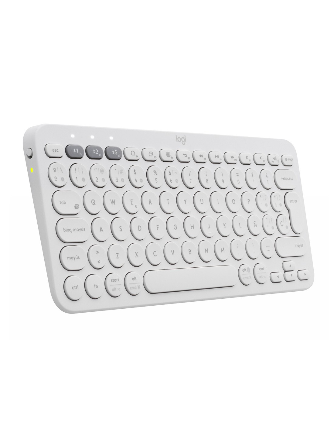 Logitech K380 Wireless Keyboard - White (Spanish)