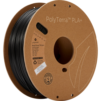 Polymaker PolyTerra PLA + | Filamento para impressão 3D | 1,75 mm (1Kg) | Preto