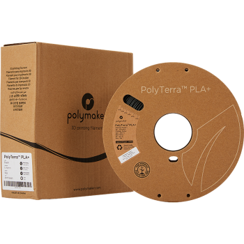 Polymaker PolyTerra PLA + | 3D-Druck Filament | 1,75 mm (1Kg) | Schwarz