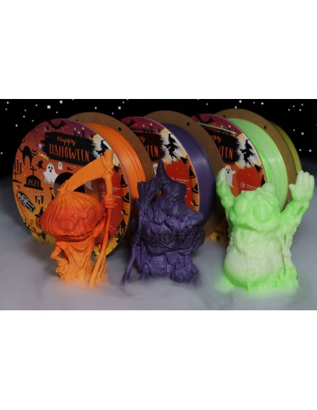 Polymaker Halloween Pack - 3 x 1kg PLA | Filamento para impressão 3D | 1,75 mm (x3 1Kg) | Diversos