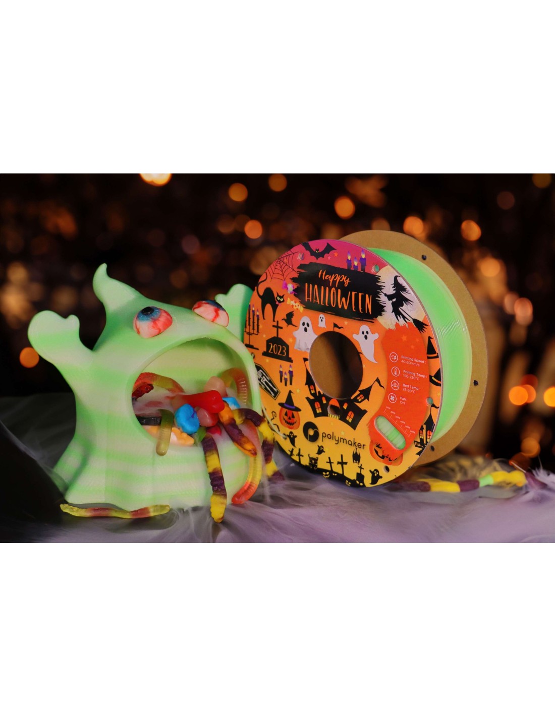 Polymaker Halloween Pack - 3 x 1kg PLA | Filamento Impresión 3D | 1,75 mm (x3 1Kg) | Varios