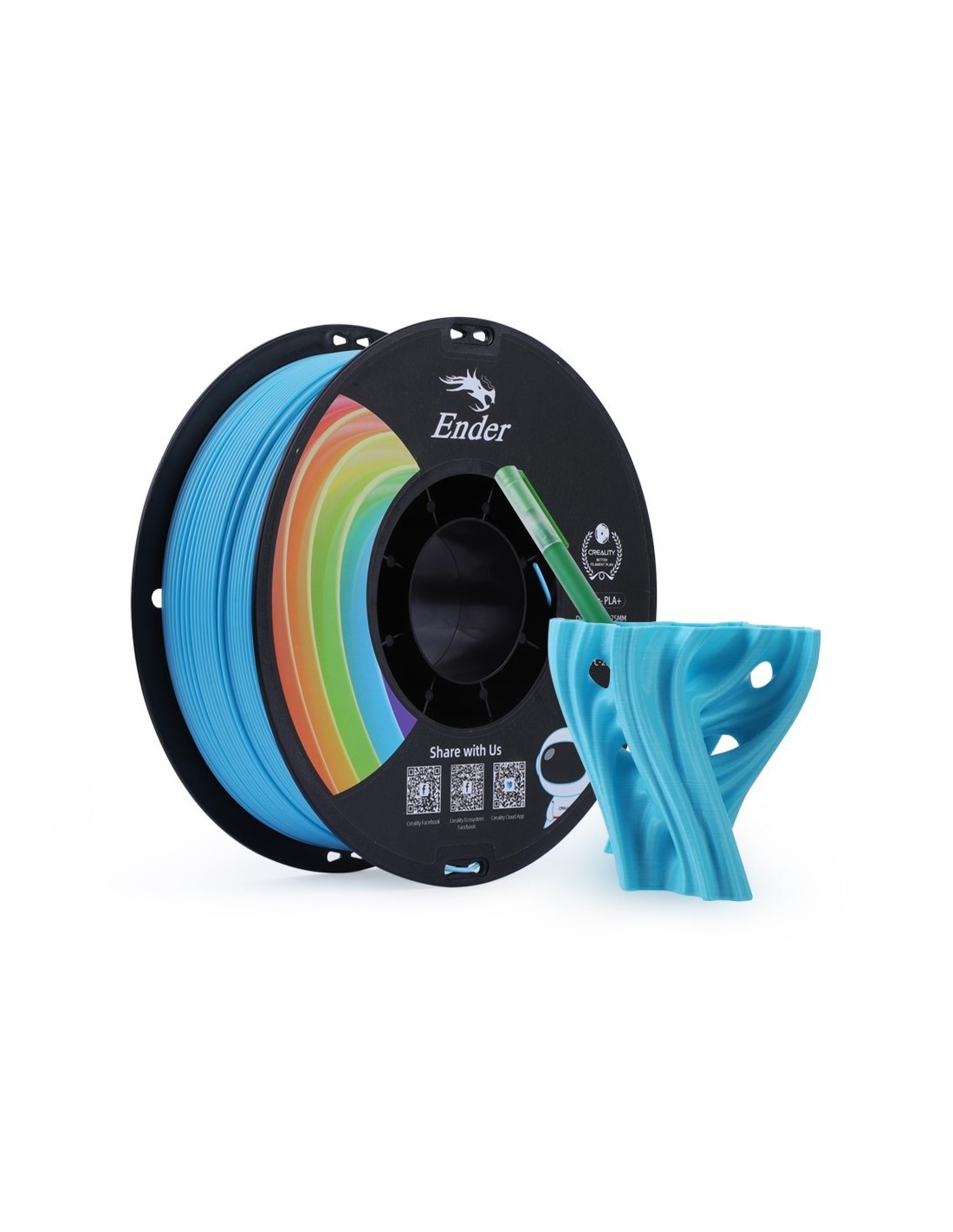 Creality Ender-PLA+ | Filamento para impresión 3D | 1,75mm (1Kg) | Azul