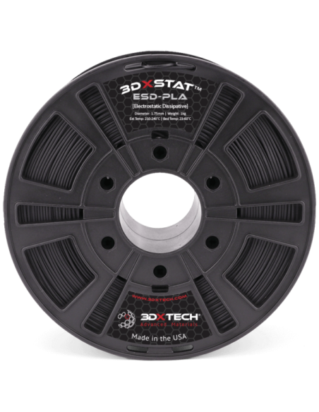 3DXTech STAT™ ESD-PLA | 3D-Druck-Filament | 1,75 mm (0,75Kg) | Schwarz