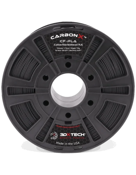 3DXTech CarbonX™ PLA+CF | Filamento para impressão 3D | 1,75 mm (0,75Kg) | Preto